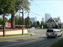 Looking from the USMS Charlotte office space to downtown Charlotte