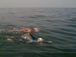 Rob Copeland during his English Channel crossing